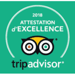 Certificat d'excellence TripAdvisor 2018